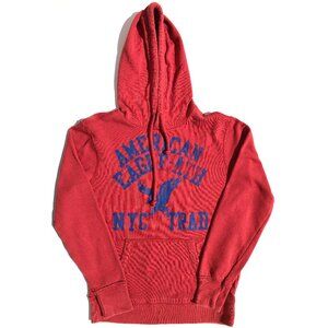 American Eagle Outfitters hoodie women XS red blue Eagle Athletic NYC distressed